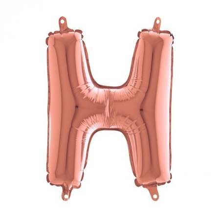 Μπαλονι Foil Ροζ-Χρυσο 35Cm Γραμμα H – ΚΩΔ.:142723Rg-Bb