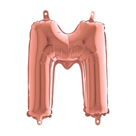 Μπαλονι Foil Ροζ-Χρυσο 35Cm Γραμμα M – ΚΩΔ.:143223Rg-Bb