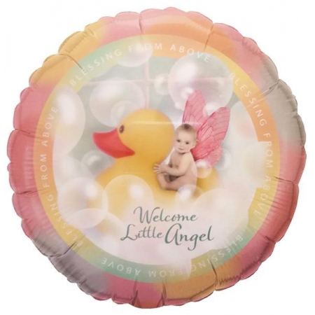 Μπαλονι Foil 45Cm Για Γεννηση «Welcome Little Angel»– ΚΩΔ.:19156-Bb