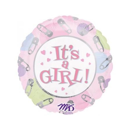 Μπαλονι Foil 45Cm Για Γεννηση «It'S A Girl» Με Παραμανες – ΚΩΔ.:509887-Bb