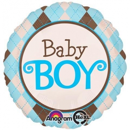 Μπαλονι Foil 81Cm Για Γεννηση Argyle «Baby Boy» – ΚΩΔ.:526891-Bb