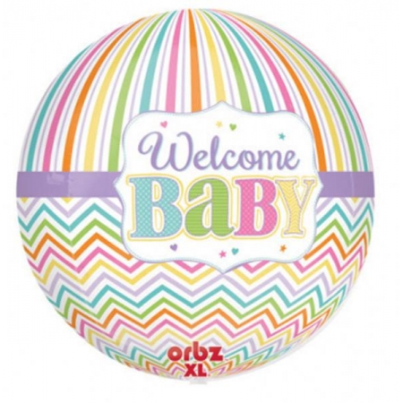 Μπαλονι Foil 40X38Cm Για Γεννηση Supershape «Welcome Baby» Brights Orbz– ΚΩΔ.:530918-Bb