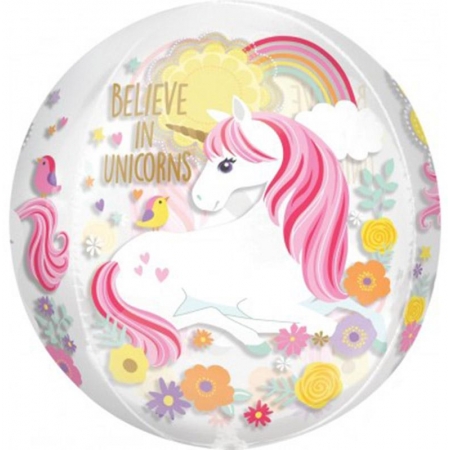 Μπαλονι Foil Believe In Unicorns Orbz 38Cm – ΚΩΔ.:537276-Bb