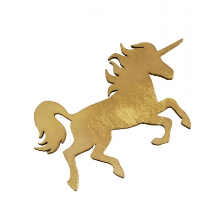 Ξυλινο Μικρο Χρυσο Διακοσμητικο Μονοκερος - ΚΩΔ:D16001-3-Bb