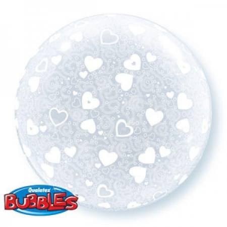 Μπαλονι Foil 20"(50Cm) Hearts All Around Deco Bubble – ΚΩΔ.:15610-Bb