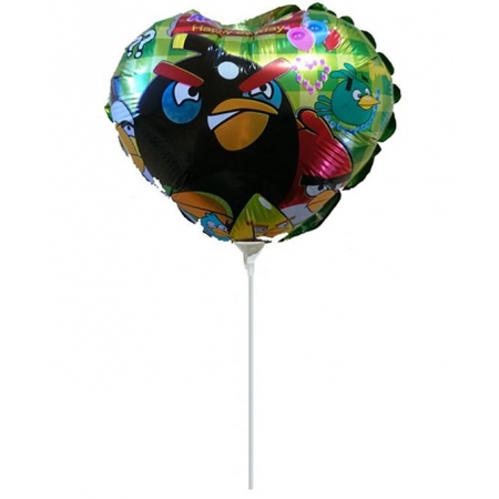 Μπαλονι Foil Mini Shape 7''(18Cm) Καρδια Angry Birds – ΚΩΔ.:206193-Bb