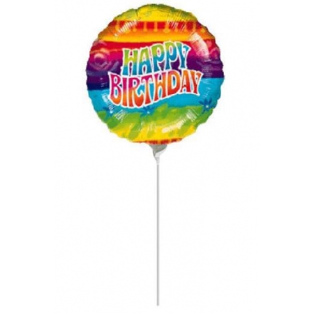 Μπαλονι Foil Mini Shape 4''(10Cm) «Happy Birthday» Πολυχρωμο – ΚΩΔ.:7878-Bb