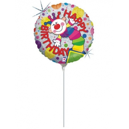 Μπαλονι Foil Mini Shape 9''(23Cm) «Happy Birthday» Με Κλοουν – ΚΩΔ.:82435-Bb