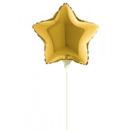 Μπαλονι Foil 5"(12Cm) Mini Shape Αστερι Χρυσο – ΚΩΔ.:207128-Gold-Bb
