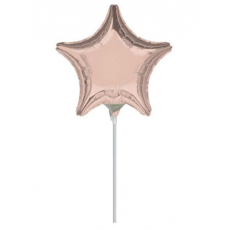 Μπαλονι Foil 10"(25Cm) Mini Shape Αστερι Ροζ-Χρυσο – ΚΩΔ.:536188-Bb