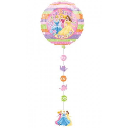 Μπαλονι Foil 137X61Cm Πριγκιπισσες Disney «Happy Birthday» Με Κορδελα Και Κοπτικα – ΚΩΔ.:511149-Bb