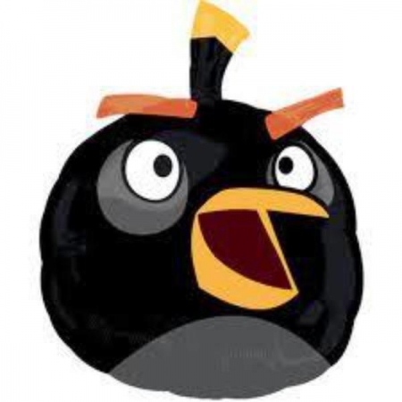Μπαλονι Foil 48X61Cm Super Shape Μαυρο Angry Bird -ΚΩΔ.:525466-Bb