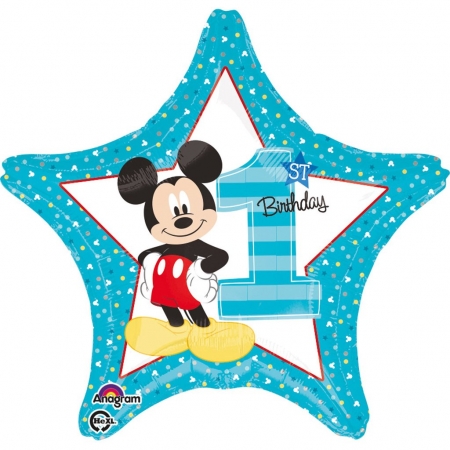 Star Mickey Mouse  Μπαλονι Foil Γενεθλιων «1St Birthday» 45Cm – ΚΩΔ.:534335-Bb