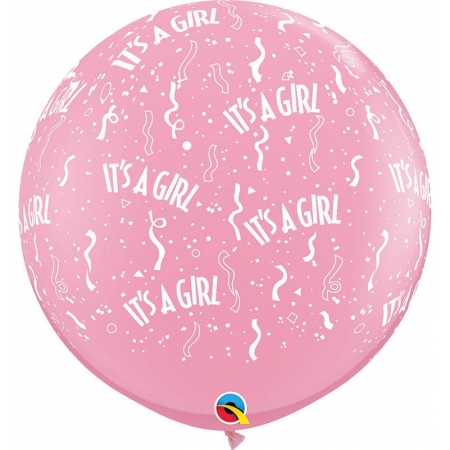 «It'S A Girl» Με Κονφετι Μπαλονι 36'' (90Cm) Latex – ΚΩΔ.:29166-Bb