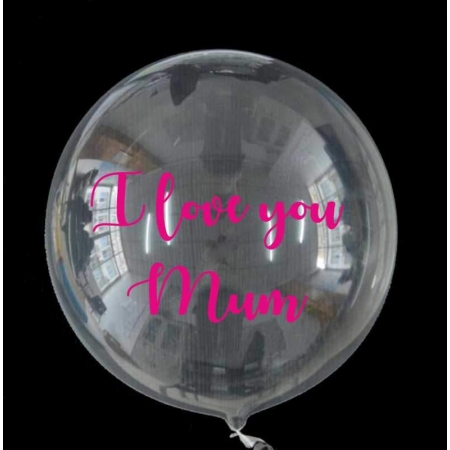 Μπαλονι Foil 18"(45Cm) Bubble Διαφανο Με Φουξια Αυτοκολλητο Μηνυμα – ΚΩΔ.:206318C-Bb