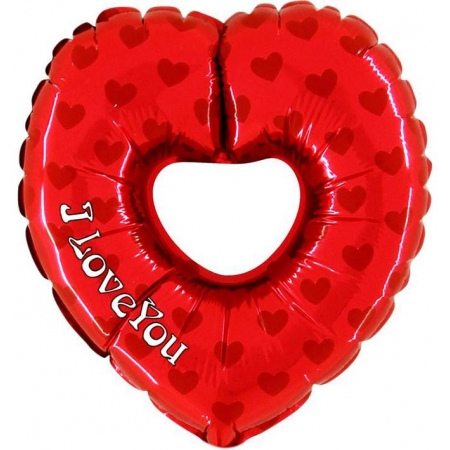 Μπαλονι Foil 36"(91Cm) Καρδια Κοκκινη «I Love You» Με Τρυπα – ΚΩΔ.:227661H36B-Bb