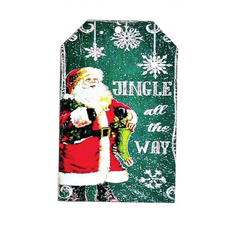 Ξυλινο Εκτυπωμενο Χριστουγεννιατικο Jingle All The Way 5.5Χ8.5 Εκατ. - ΚΩΔ:M3192-Ad