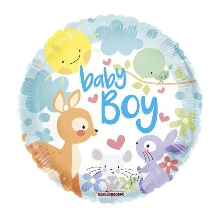 Μπαλονι Foil 45Cm Για Γεννηση «Baby Boy» Με Ζωακια – ΚΩΔ.:16134-Bb