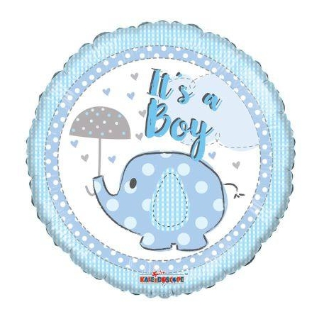 Μπαλονι Foil 45Cm Για Γεννηση «It"S A Boy» Με Ελεφαντακι – ΚΩΔ.:16170-Bb