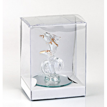 Κρυσταλλινο Δελφινακι Με Καθρεφτη Και Διαφανο Κουτι - ΚΩΔ:202-9027-Mpu