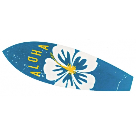 Ξυλινη Σανιδα Του Surf Aloha Με Λουλουδι 12X40Cm - ΚΩΔ:M3602-Ad