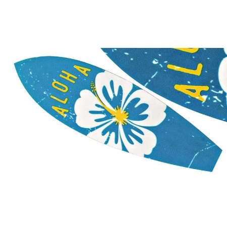 Ξυλινη Σανιδα Του Surf Aloha Με Λουλουδι 6X20Cm - ΚΩΔ:M3603-Ad