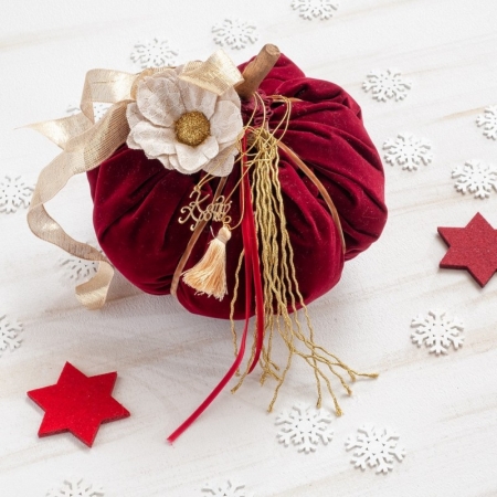 Χριστουγεννιατικη Διακοσμητικη Μεγαλη Μπορντω Κολοκυθα - ΚΩΔ:14804L-Pr