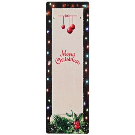 Ξυλινη Εκτυπωμενη Πλατη Για Γουρια "Merry Christmas" 9Χ28Cm - ΚΩΔ:M4541-Ad
