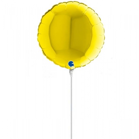 Μπαλονι Foil 10"(25Cm) Mini Shape Στρογγυλο Κιτρινο - ΚΩΔ:09119Y-Bb