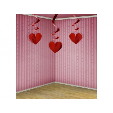 Διακοσμητικα Οροφης Κοκκινες Καρδιες - ΚΩΔ:Swid14-Bb