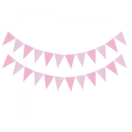Τριγωνικα Σημαιακια Baby Pink 2.5M - ΚΩΔ:535B503-2-Bb
