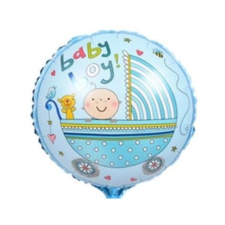 Μπαλονι Foil 18"(45Cm) Baby Boy Καροτσακι - ΚΩΔ:206378-Bb