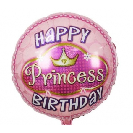 Μπαλονι Foil 18''(45Cm) Happy Birthday Princess - ΚΩΔ:206366-Bb