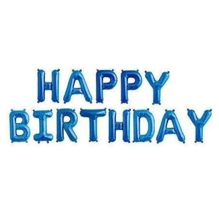 Μπαλονι Foil 14"(35Cm) Μπλε "Happy Birthday" - ΚΩΔ:206360-3-Bb