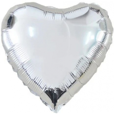 Μπαλονι Foil 36''(92Cm) Ασημι Καρδια- ΚΩΔ:206352-Bb