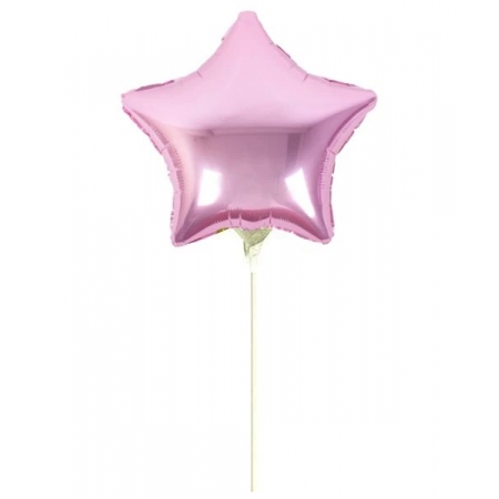 Μπαλονι Foil 5"(12Cm) Mini Shape Αστερακι Baby Pink - ΚΩΔ:207128-Pink-Bb
