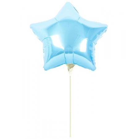 Μπαλονι Foil 5"(12Cm) Mini Shape Αστερακι Baby Blue - ΚΩΔ:207128-Blue-Bb