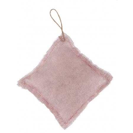 Μαξιλαρακι Με Γαζα Ροζ Χρυσο Τετραγωνο 14X14Cm - ΚΩΔ:M1876-Ad