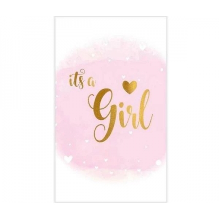 Ευχετηρια Καρτα Γεννησης It'S A Girl Pink & Φακελος - ΚΩΔ:Vc1702-41-Bb