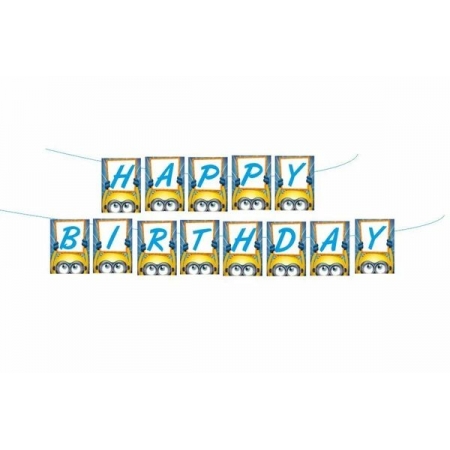 Σημαιακια Happy Birthday Minions - ΚΩΔ:55325-8-Bb