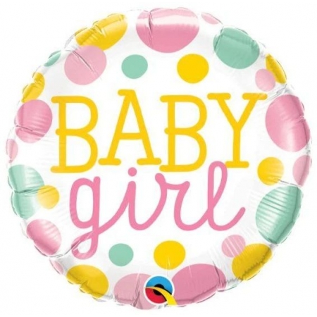 Μπαλονι Foil 18"(45Cm) Baby Girl Dots - ΚΩΔ:55388-Bb