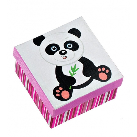 Χαρτινο Κουτακι Με Panda 8.2X8.2X5Cm . - ΚΩΔ:Ak141-Ad