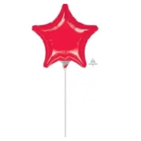 Μπαλονι Foil 9''(23Cm) Mini Shape Αστερι Κοκκινο - ΚΩΔ:516692-Bb
