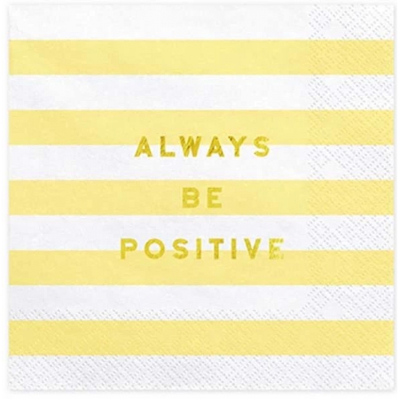 Χαρτοπετσετες Κιτρινο Always Be Positive - ΚΩΔ:Sp33-74-084-Bb