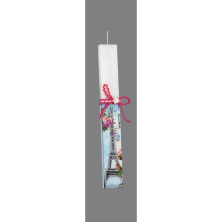 Πασχαλινη Λαμπαδα Με Θεμα Πυργο Του Άιφελ - ΚΩΔ:M3569-Ad