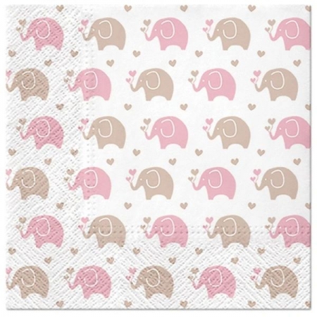Χαρτοπετσετες Baby Elephant Pink 33Cm - ΚΩΔ:Sdl125604-Bb