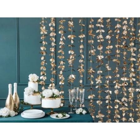 Διακοσμητικh Κουρτινα Backdrop Με Χρυσα Λουλουδια 250Cm - ΚΩΔ:Gnt1-019-Bb