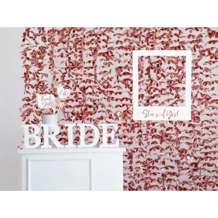 Διακοσμητικη Κουρτινα Backdrop Με Rosegold Λουλουδια 250Cm - ΚΩΔ:Gnt1-019R-Bb