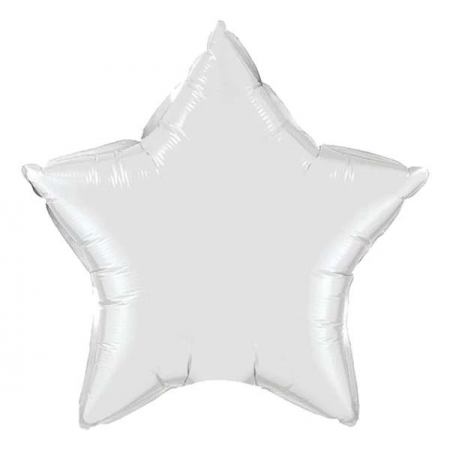 Μπαλονι Foil 18''(45Cm) Λευκο Αστερι - ΚΩΔ:206327-Bb