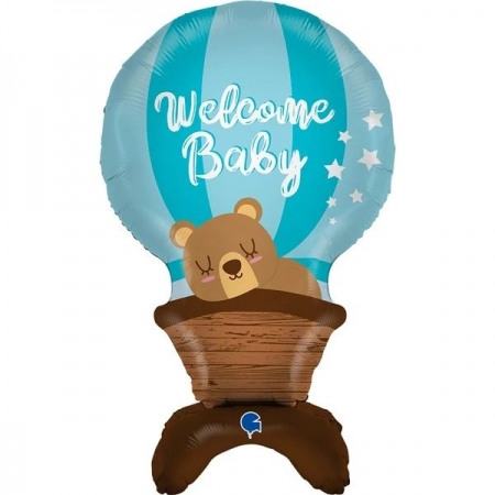 Μπαλονι Foil 38"(97Cm) Welcome Baby Boy Standups Αεροστατο - ΚΩΔ:G70003-Bb